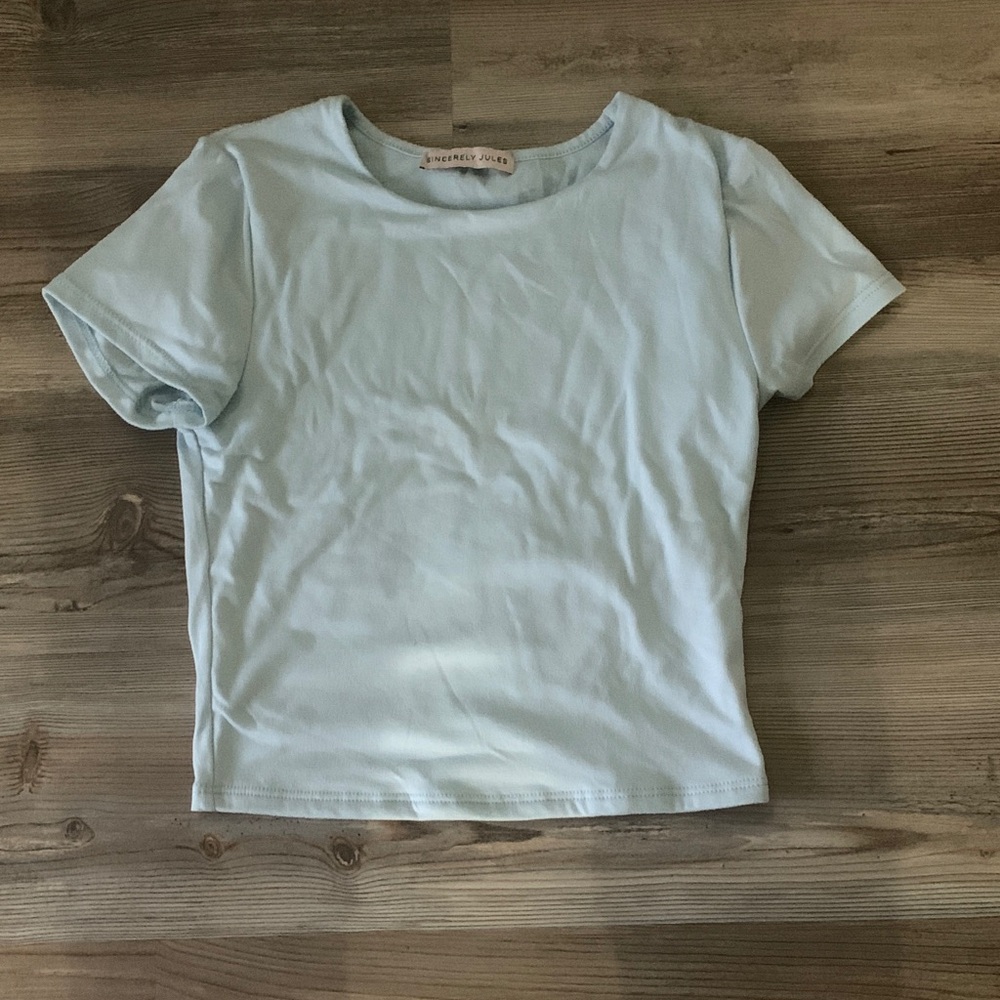 Sincerely Jules Light Blue Short Sleeve Tee